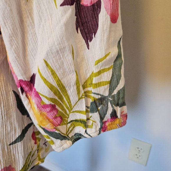 Chaps Tropical Floral Top Blouse Size Petite Medium NWT - Picture 5 of 7